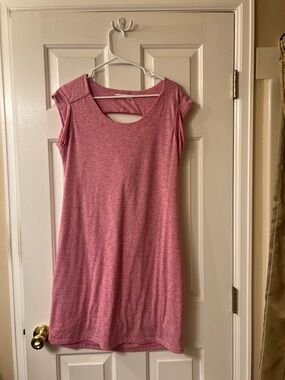Athleta Pink Heather Midi Dress  Ptp 19